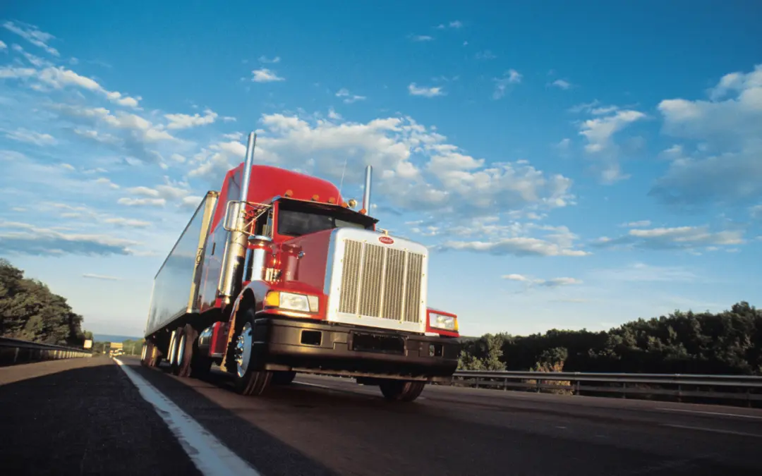close-up of semi