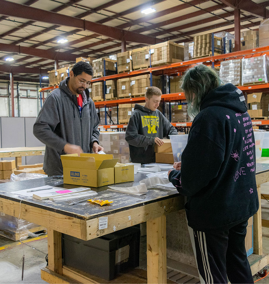 repackaging services at sherpack warehouse