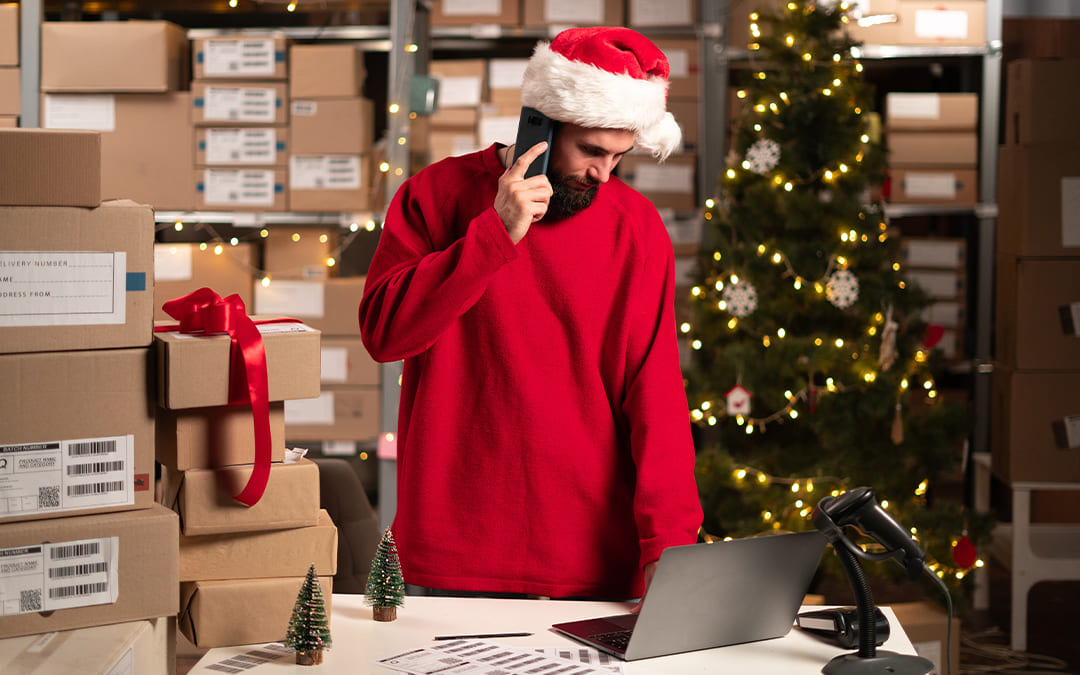 a small business owner shipping packages